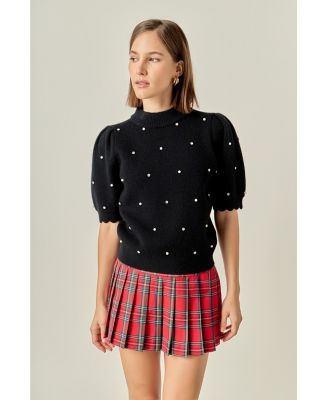 Women's Scallop Embellishment Knit