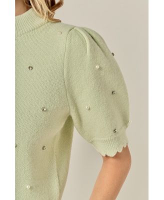 Women's Scallop Embellishment Knit