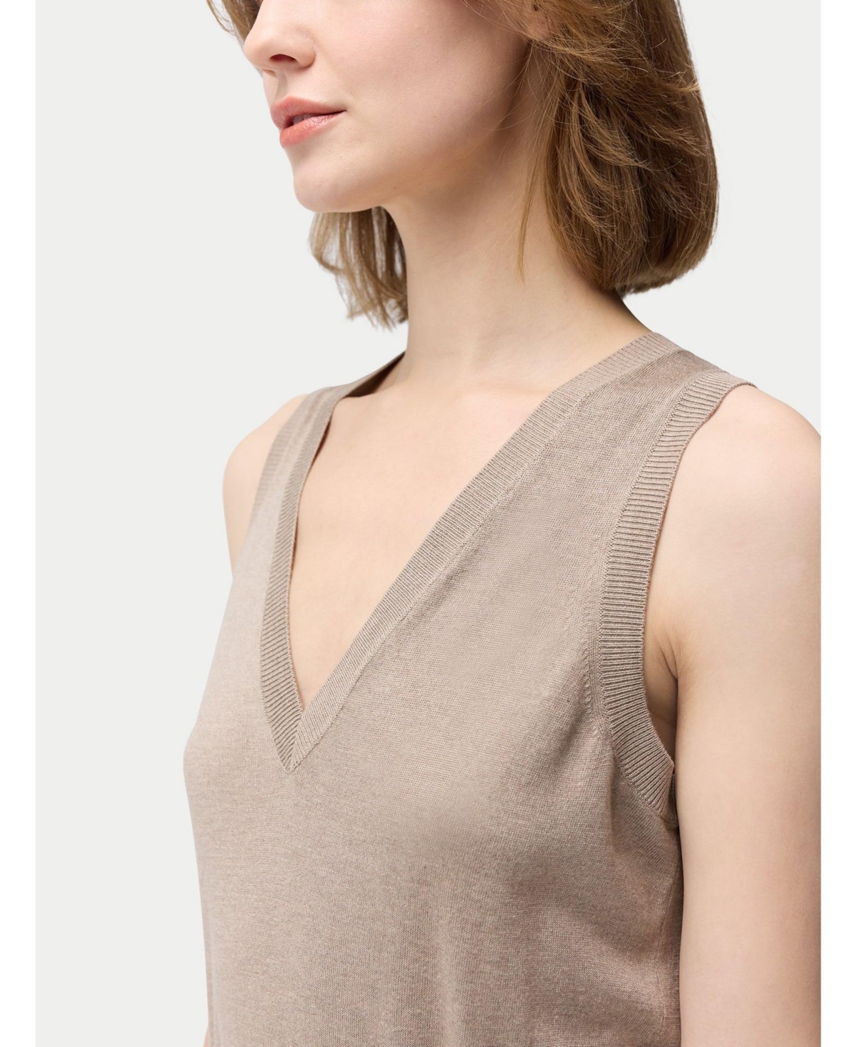 Gobi Cashmere Women's V-neck Silk Cashmere Dress