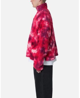 mnml Men's Tie Dye Sherpa Pullover Sweater