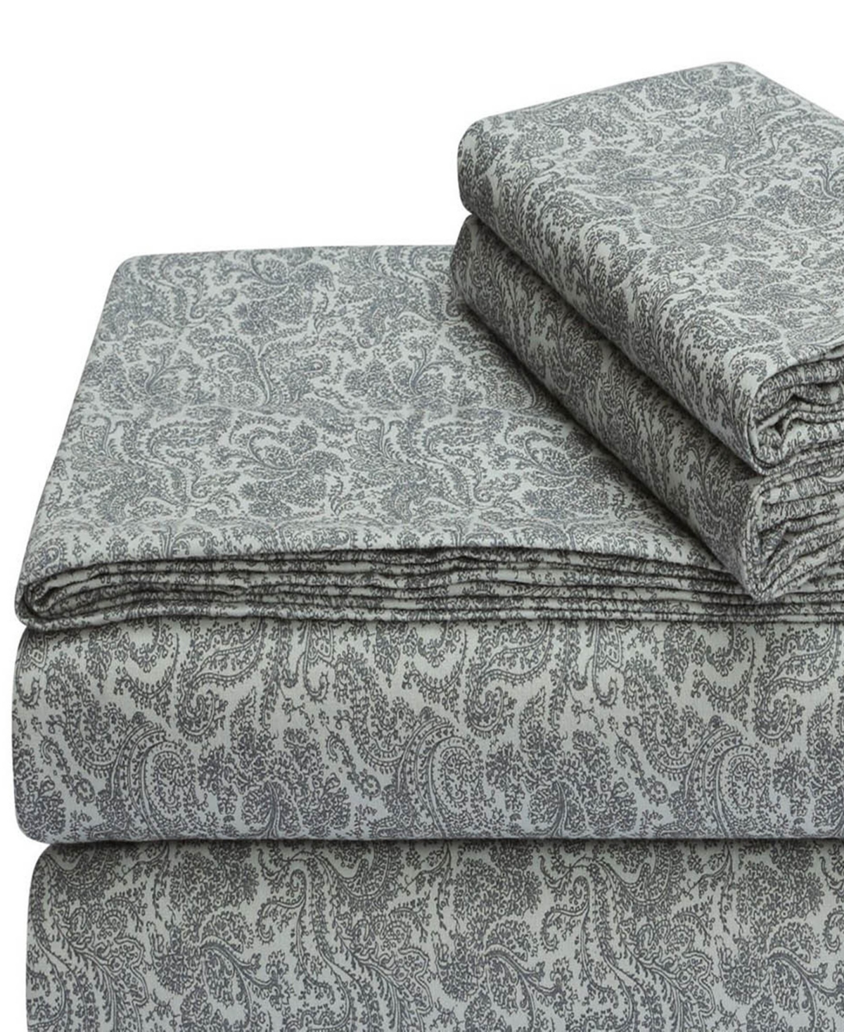 Tribeca Living Portuguese Cotton 4-pc. Extra Deep Pocket Sheet Set, Queen In Gray