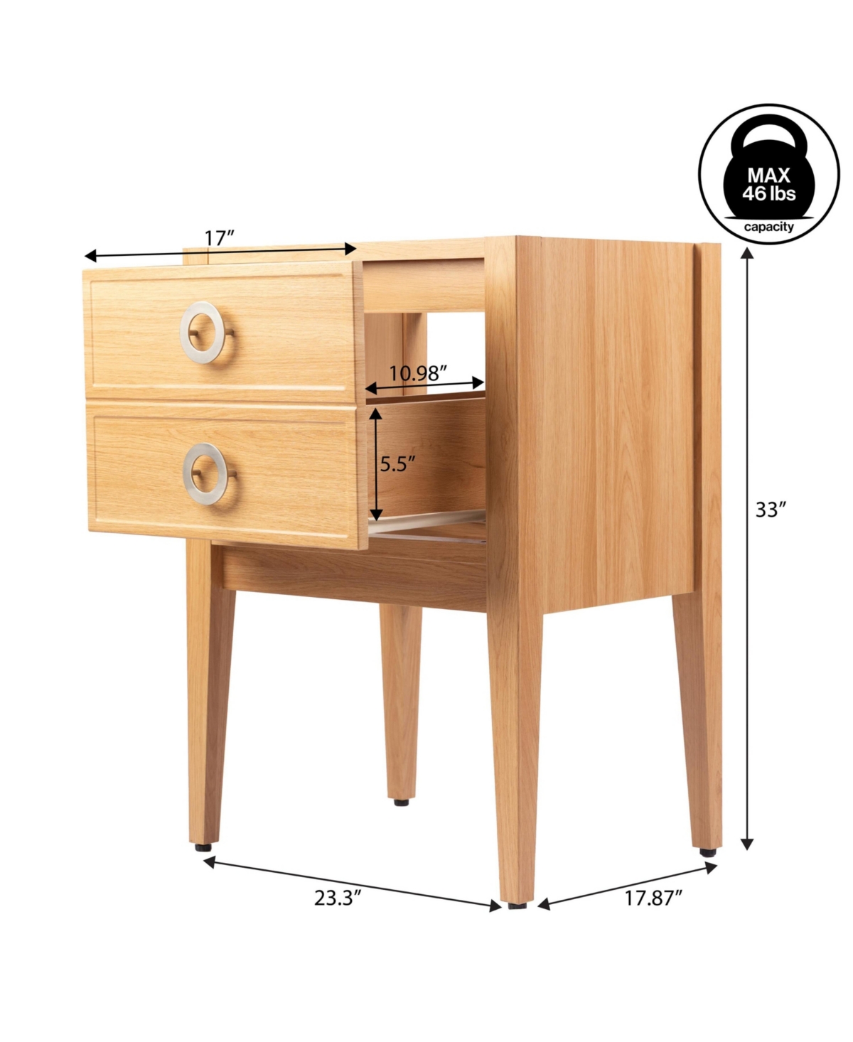 Jonathan Y Corbin Classic 1-Drawer Bath Vanity Base Only (Sink Basin Not Included