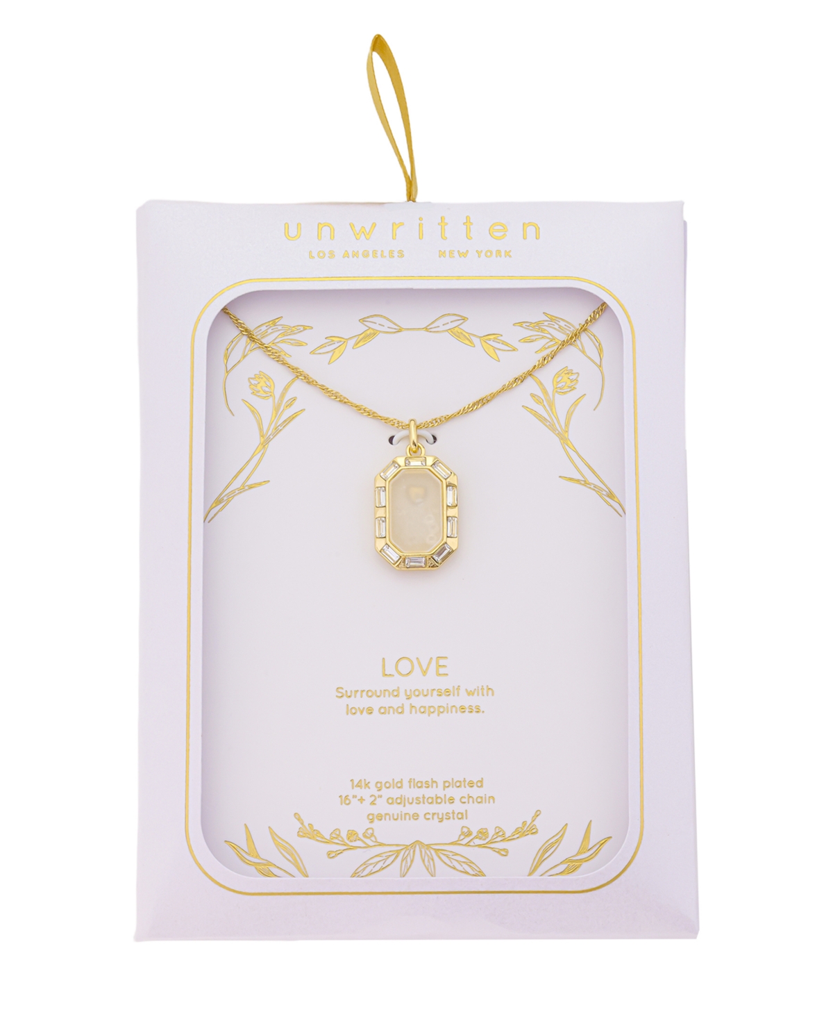 Unwritten Cubic Zirconia Gold Plated Shaker Pendant Necklace In Gold