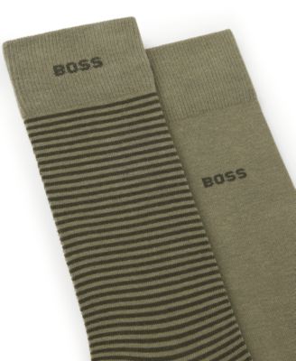 Men's Stripe Design Socks, 2-Pack