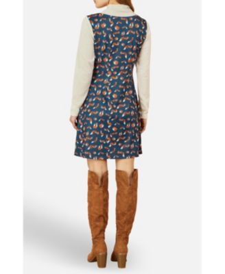 Women's Fox Long Sleeve Layered Tunic Dress