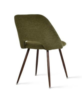 Modern 5-Piece Glass Top Dining Set for Small Spaces, 39.4'' Round Table with Fabric Chairs for Kitchen or Apartment-Maison Boucle