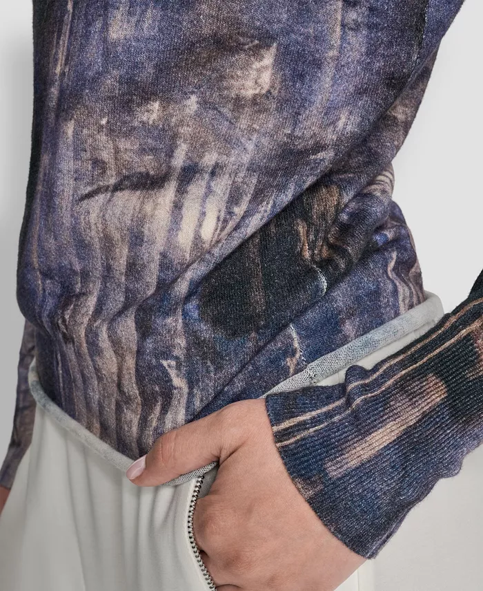 Women's Printed Long Sleeve Sweater - thumbnail 8