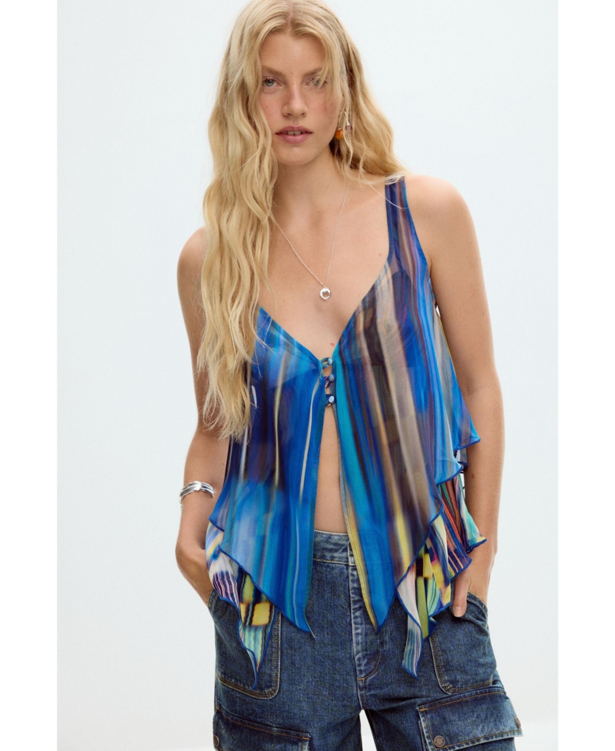 Desigual Women's Strappy blouse with opening