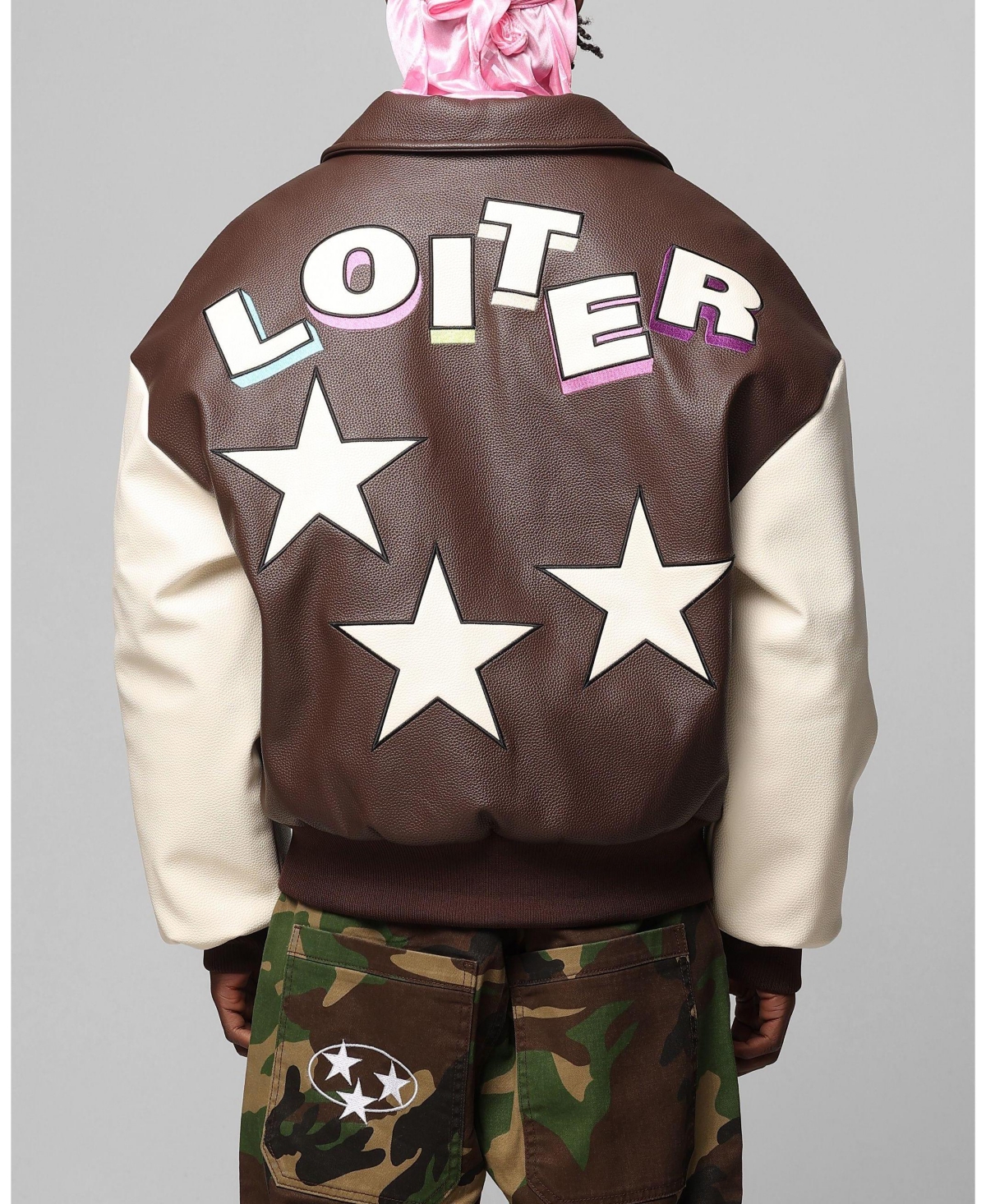 Loiter Men's Solar Pu Leather Varsity Jackets