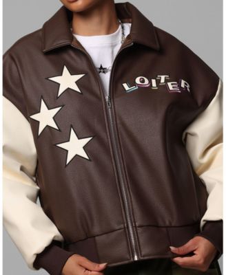 Men's Solar Pu Leather Varsity Jackets