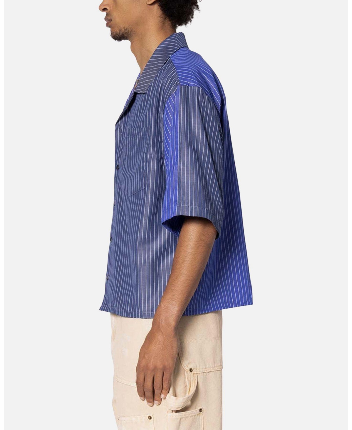 Loiter Men's Cropped Panel Stripe Short Sleeve T-Shirt