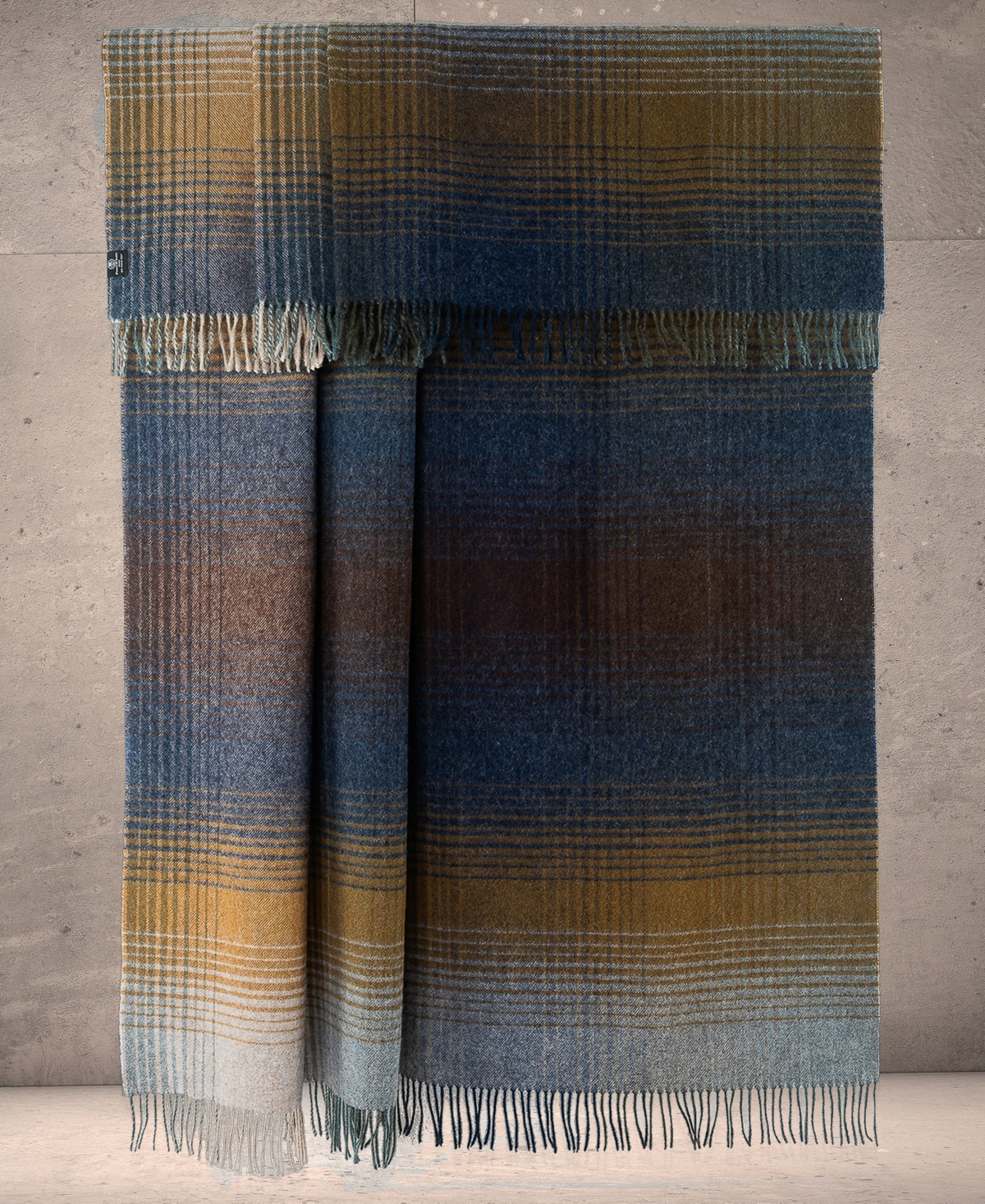 Prince of Scots Highland Tweeds Shetland Lambswool Throw, 55 " x 72"