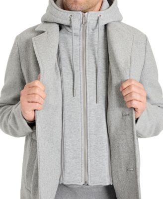 Men's Hooded Wool Coat
