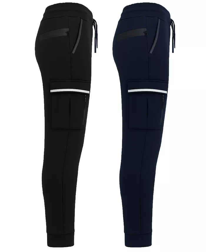 Men's Slim-Fit Tech Fleece Cargo Jogger Pants, 2-Pack - thumbnail 8