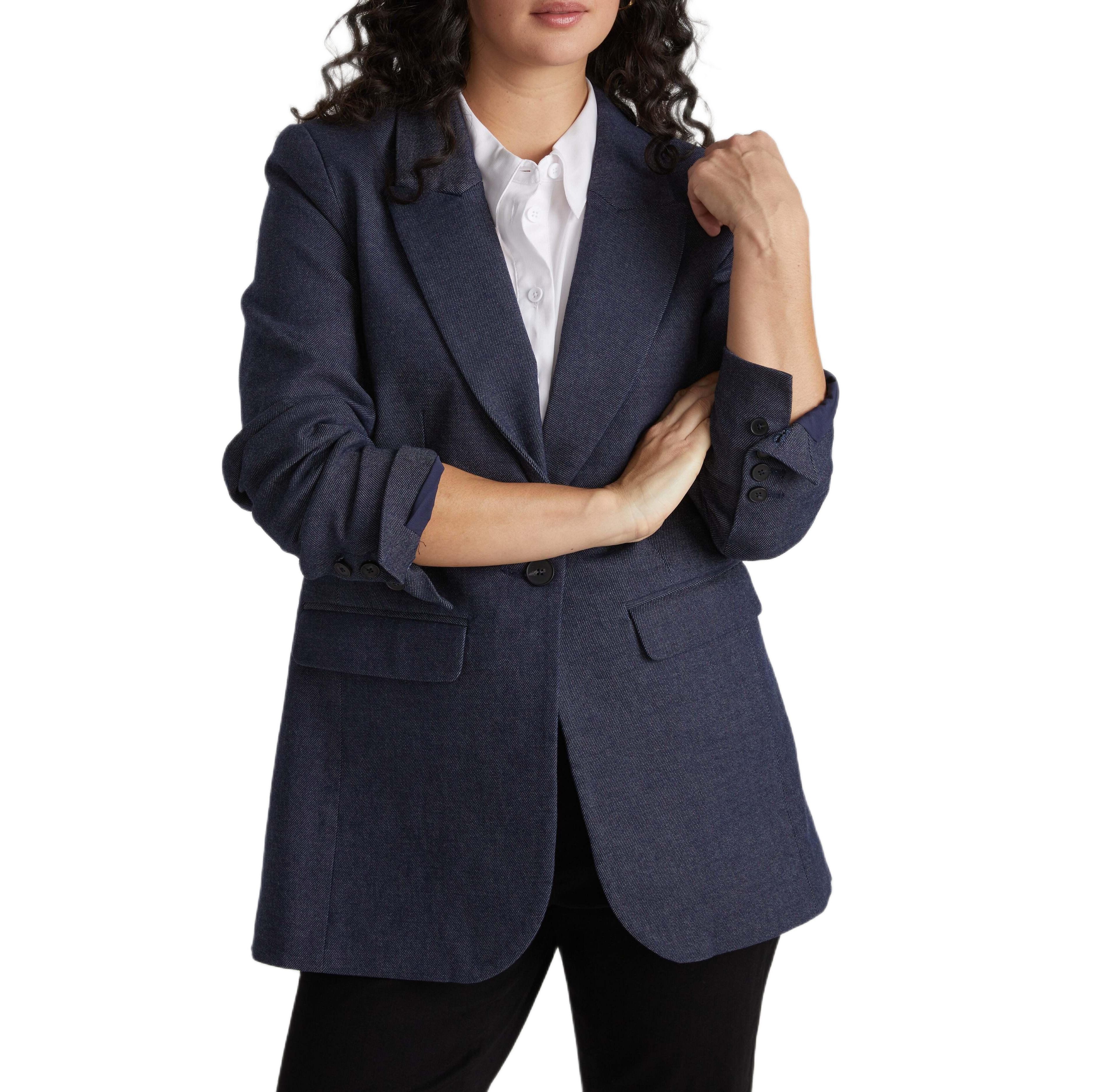 Universal Standard Plus Denim Look Blazer