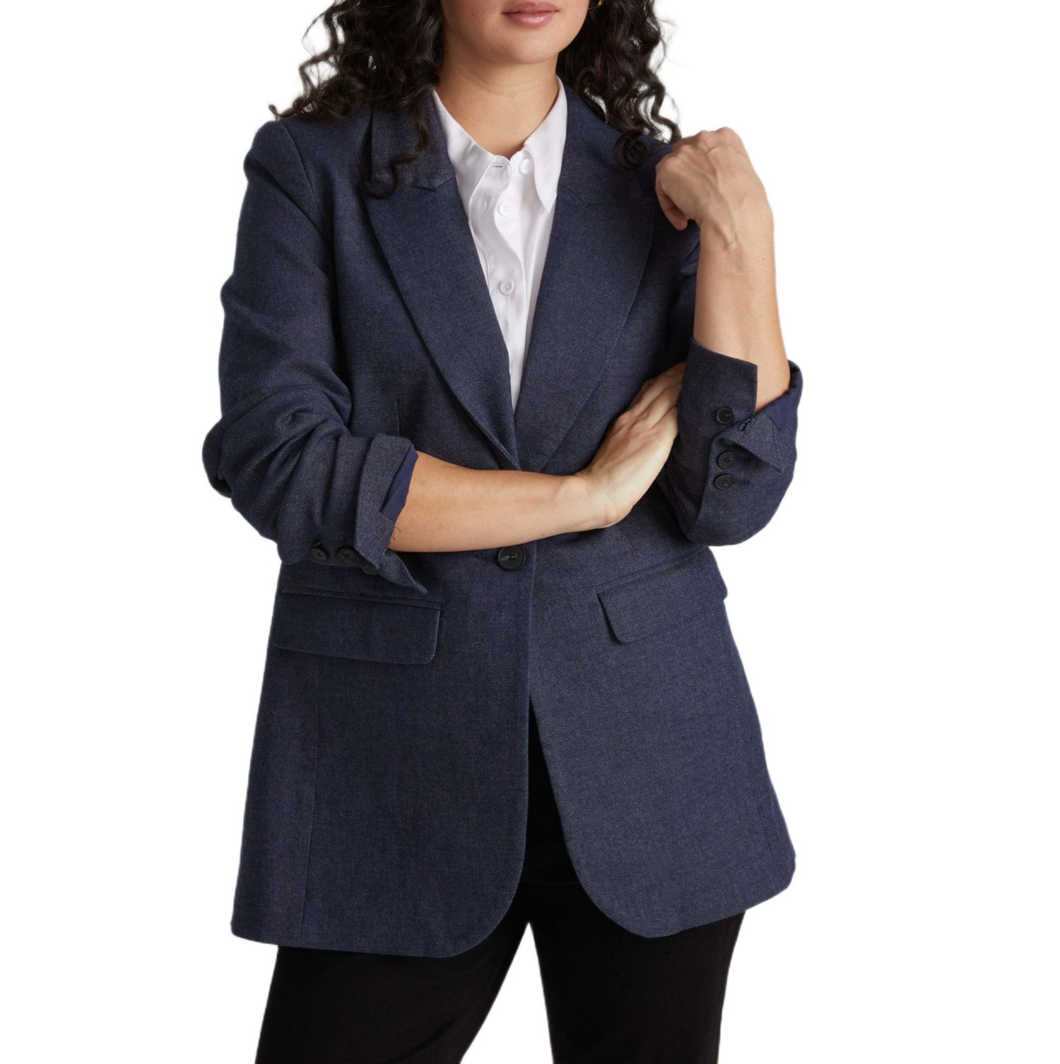 Women's Denim Look Blazer