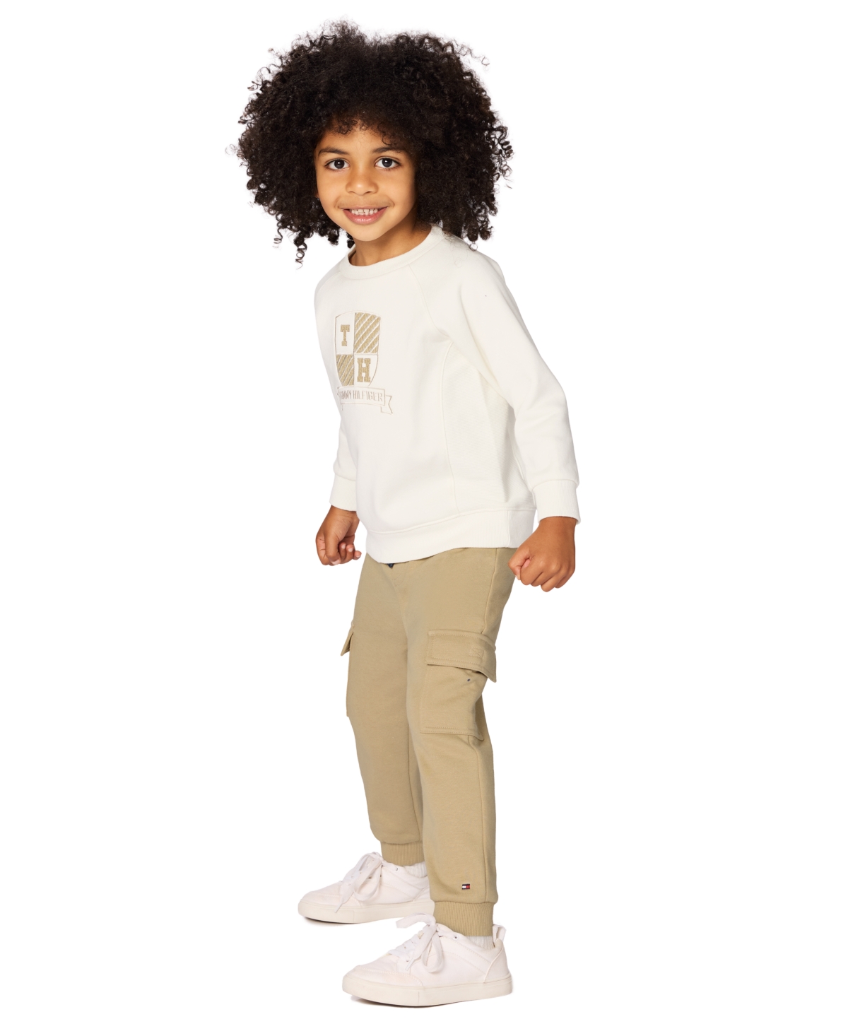 Tommy Hilfiger Toddler Boys 2-Piece Sweatshirt and Cargo Joggers Set