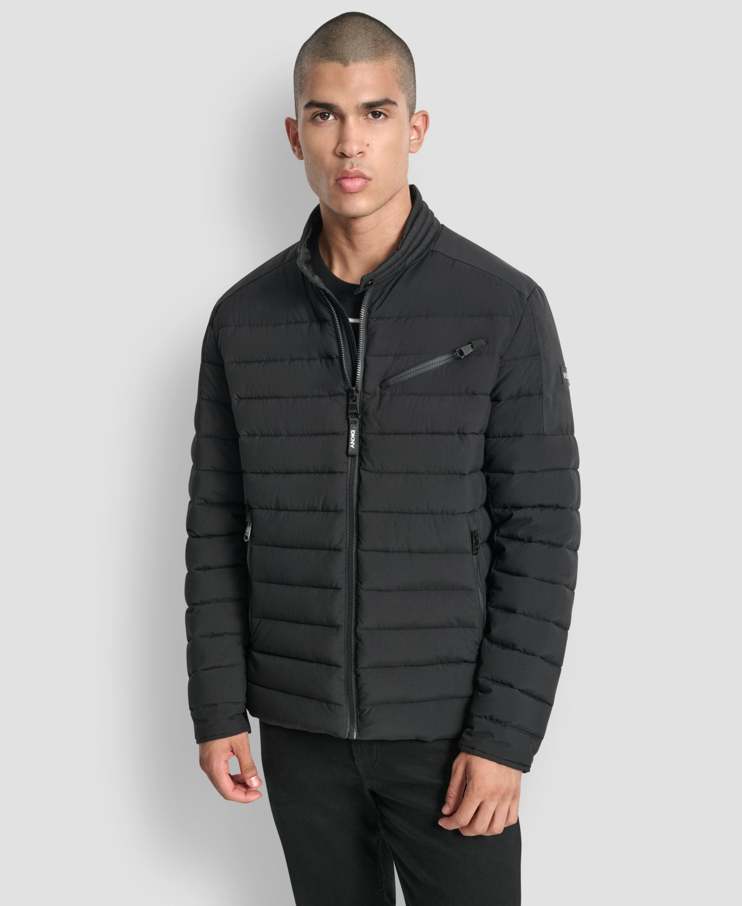 Men's Moto Quilted Puffer Jacket