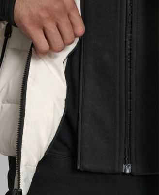 Men's Hooded Quilted Puffer Bomber Jacket