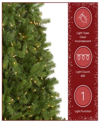 National Tree 6.5' "Feel Real" Downswept Douglas Fir Hinged Tree with 650 Clear Lights