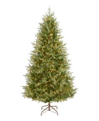 National Tree Company 7.5' "Feel Real" Nordic Spruce Medium Hinged Christmas Tree with 900 Clear Lights