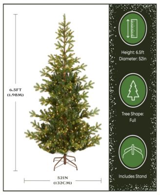 6.5' Feel Real  Norwegian Spruce Hinged Tree with 650 Clear Lights
