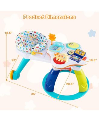 3 in 1 Baby Stationary Activity Center Walk-Around Kids Play Table Set