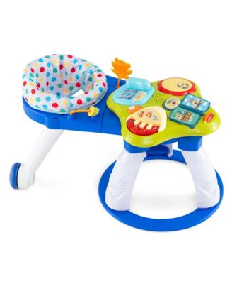 3 in 1 Baby Stationary Activity Center Walk-Around Kids Play Table Set