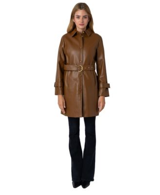 Women's Snap Front Tie Belt Jacket