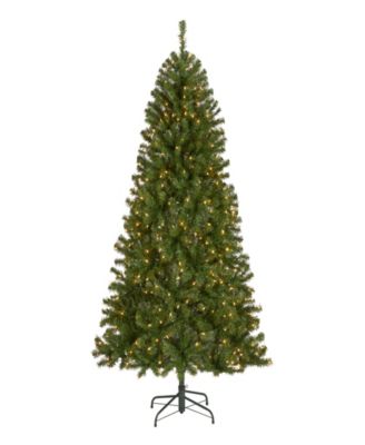 National Tree 6.5' North Valley Spruce Hinged Tree with 450 Clear Lights