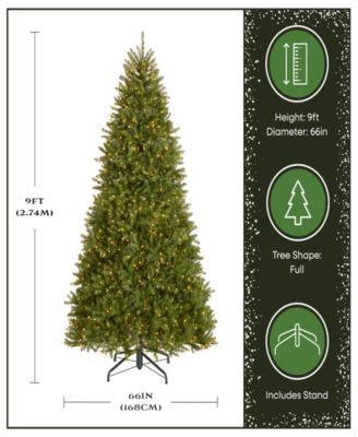 National Tree Company 9' Dunhill  Fir Hinged Tree with Clear Lights