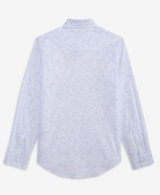 Boys' 8-20 Dotted Floral Print Dress Shirt