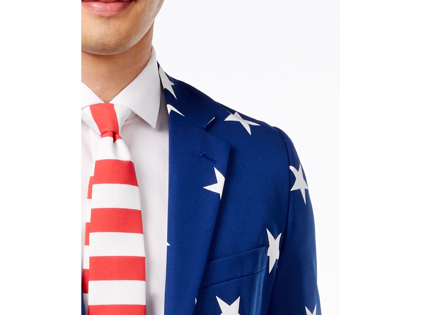 Мужской летний карнавальный костюм OppoSuits USA в американской тематике, цвет: Белый / Синий — фото 8