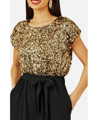 Women's Sequin Top Stretch Jumpsuit