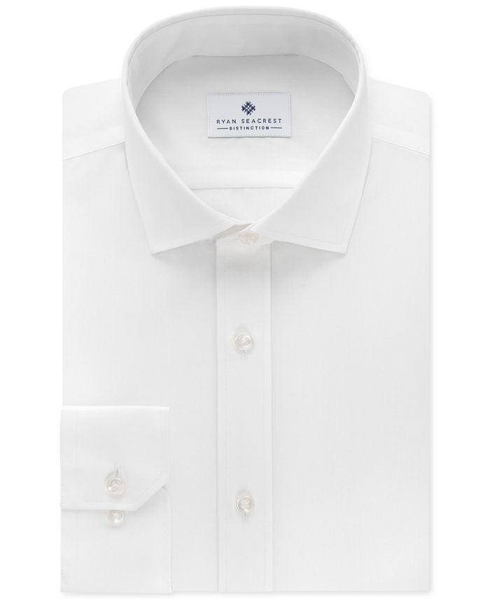 Ryan Seacrest Distinction Slim-Fit Non-Iron Ultimate White Dress Shirt ...