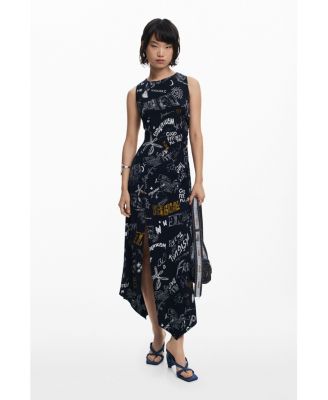 Women's Graffiti midi dress