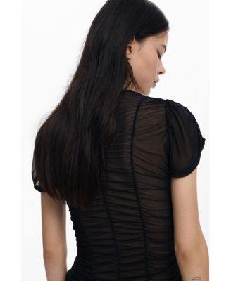 Women's Flower tulle T-shirt