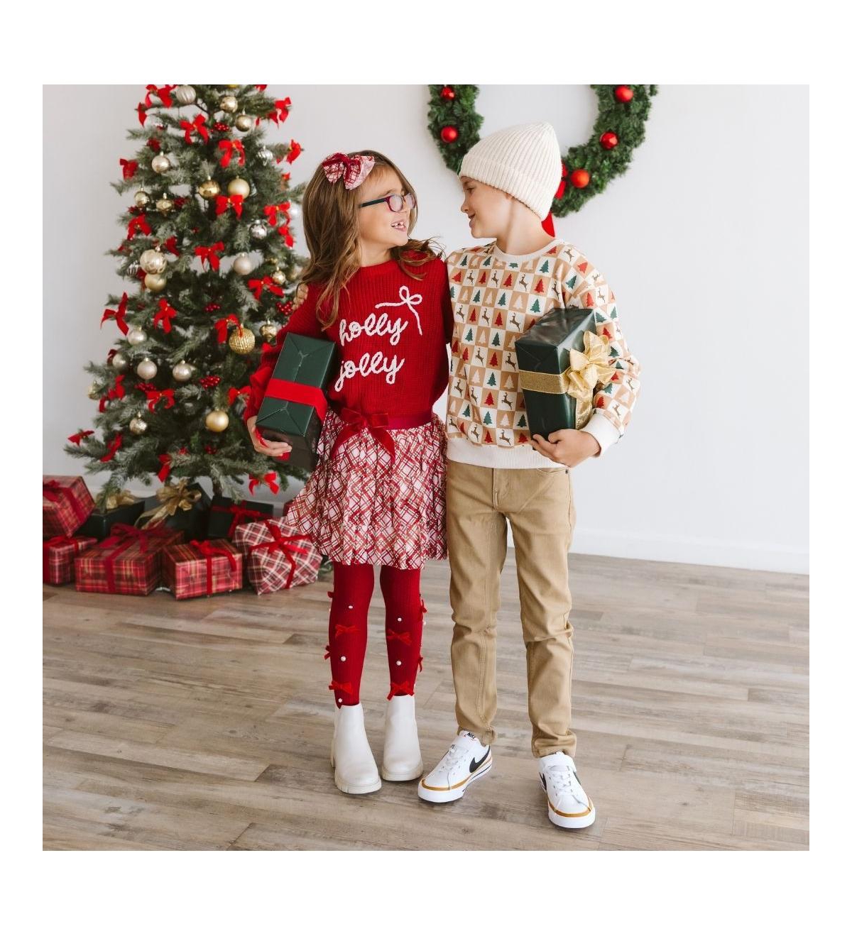 Sweet Wink Little and Big Boys Cabin Christmas Sweatshirt