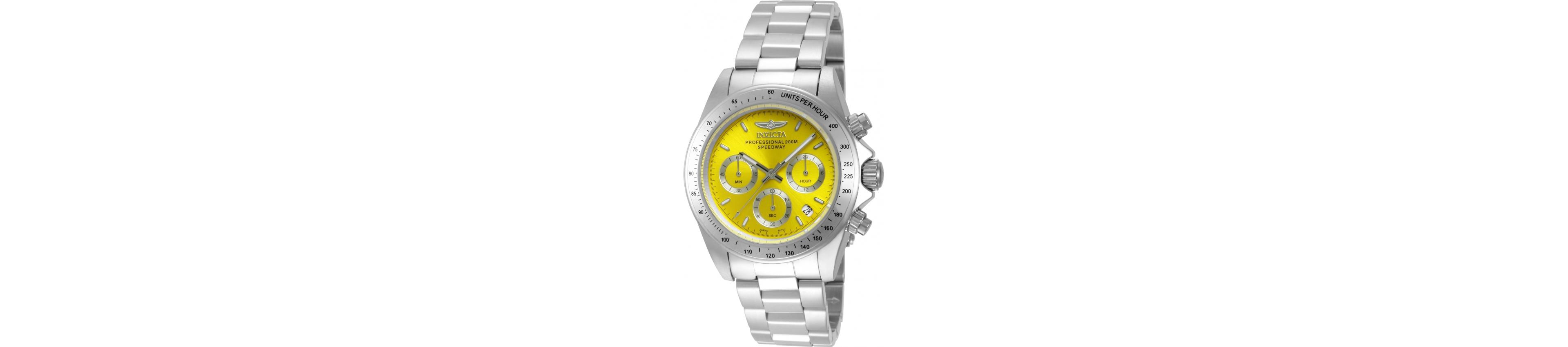 Invicta Men's 14383 Speedway Quartz Chronograph Yellow Dial Watch