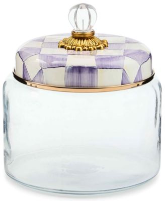 Violet Check Medium Kitchen Canister