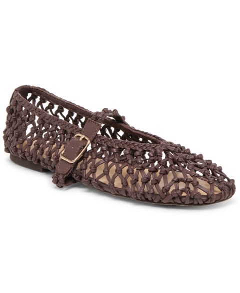Женские балетки Dolce Vita Clair Woven Mary Jane Flats, цвет: Тёмный коричневый кожаный