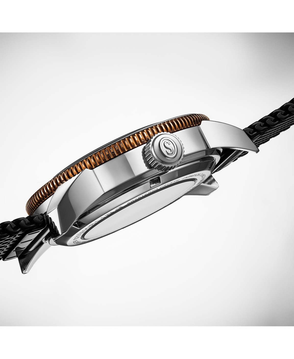 Мужские часы Stuhrling Marinier 4079 Automatic 42мм с сеткой-браслетом — фото 1