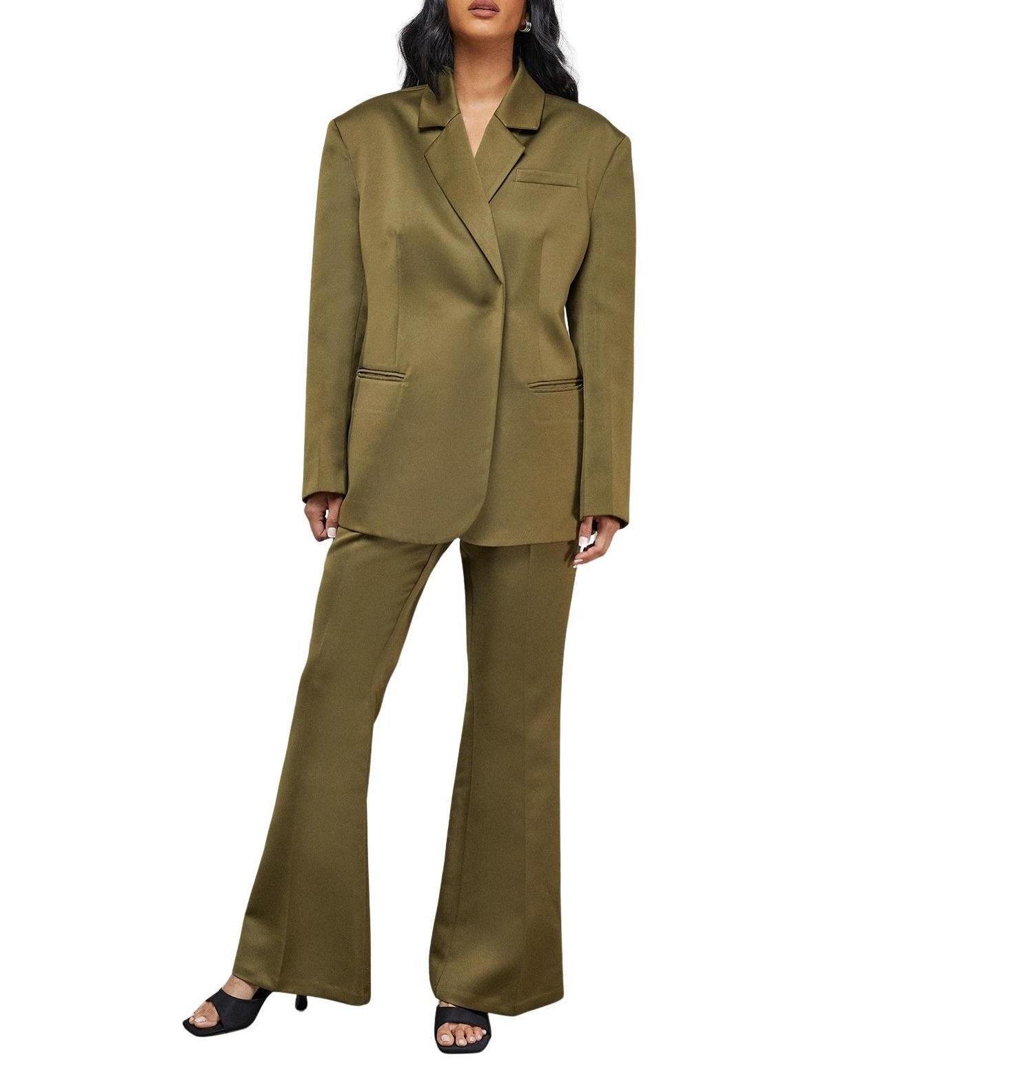 Women's Premium Satin Oversized Blazer