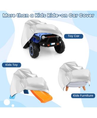 Kids Car Cover for Power Ride-On Toy Car with Storage Bag (Only Cover)
