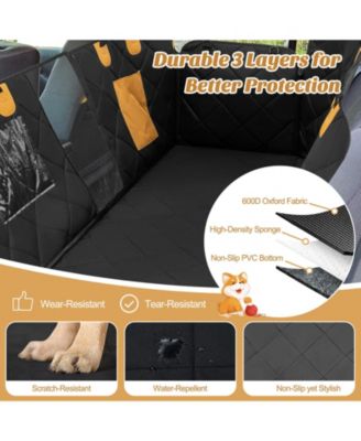 Dog Car Seat Cover Protector for Back Seat with Mesh Windows