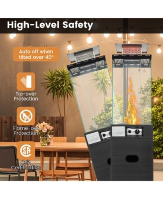 40000 BTU Patio Heater Outdoor Propane Gas Heater with Cover and Wheels