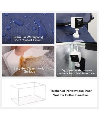 Flagship Outdoor Heated Cat House — Navy Blue