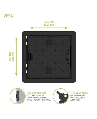 R400 Pro Series Recessed In Wall Full Motion TV Mount for 35"-65" TVs