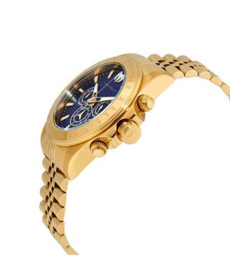 Men's Quartz Chronograph Manta Watch – Blue Silicone Strap, Round Case Diameter 45mm