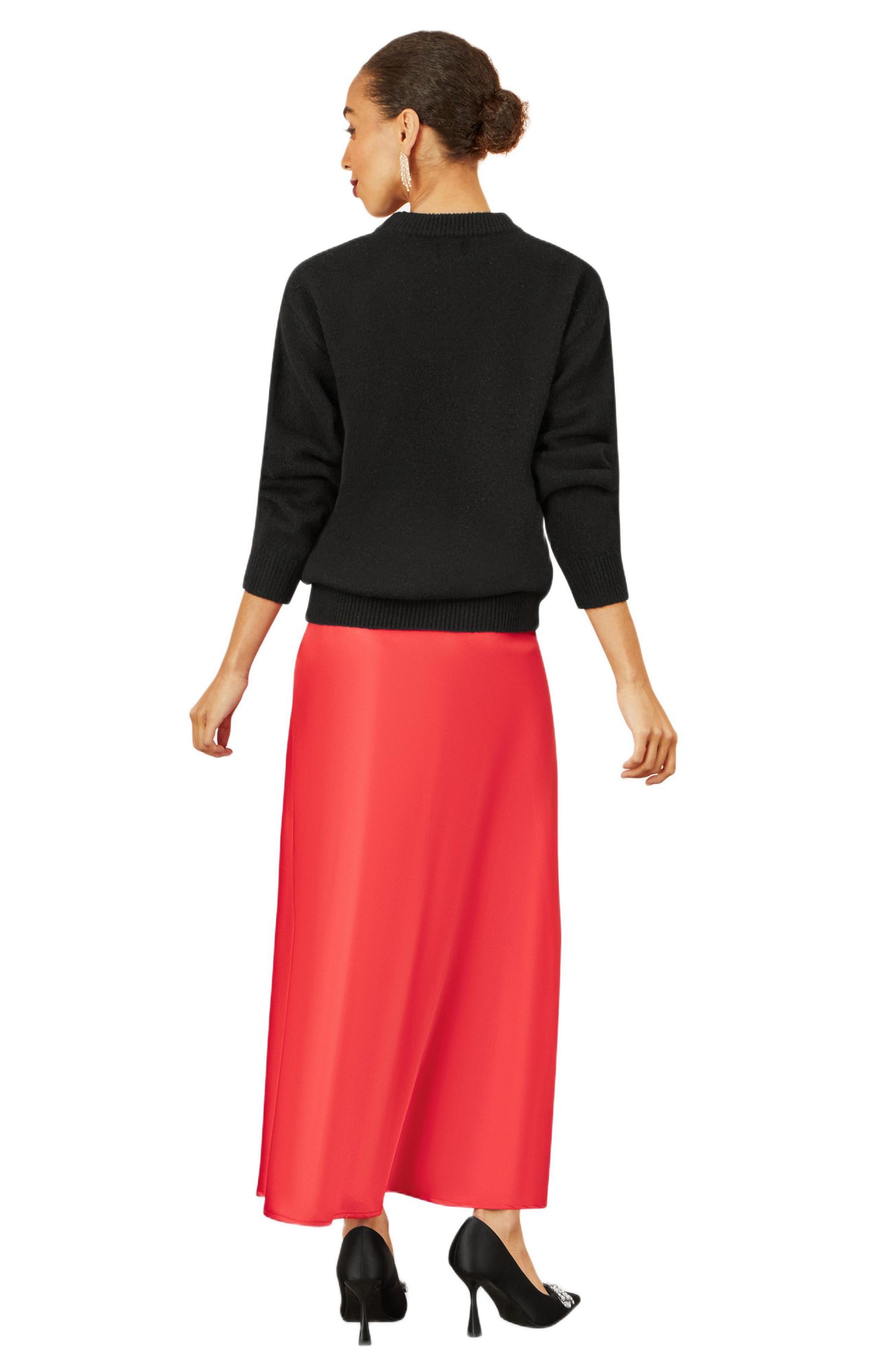 Women's 's Relaxed Fit Floral Sequin Sweater